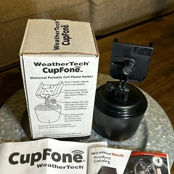 NWT WeatherTech CupFone Cell Phone Holder Black Universal Brand - Picture 11 of 11